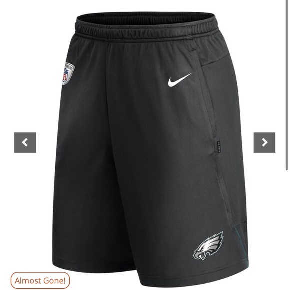 Nike Black Philadelphia Eagles Sideline Coaches Dry Performance Shorts Size S - Picture 8 of 9